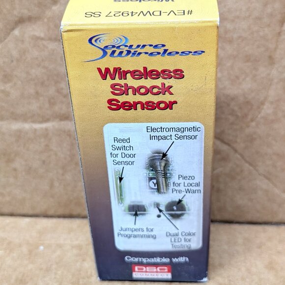 SECURE WIRELESS EV-DW4927 WIRELESS SHOCK SENSOR - NEW IN BOX - Picture 3 of 6